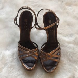 Bronze heels strappy